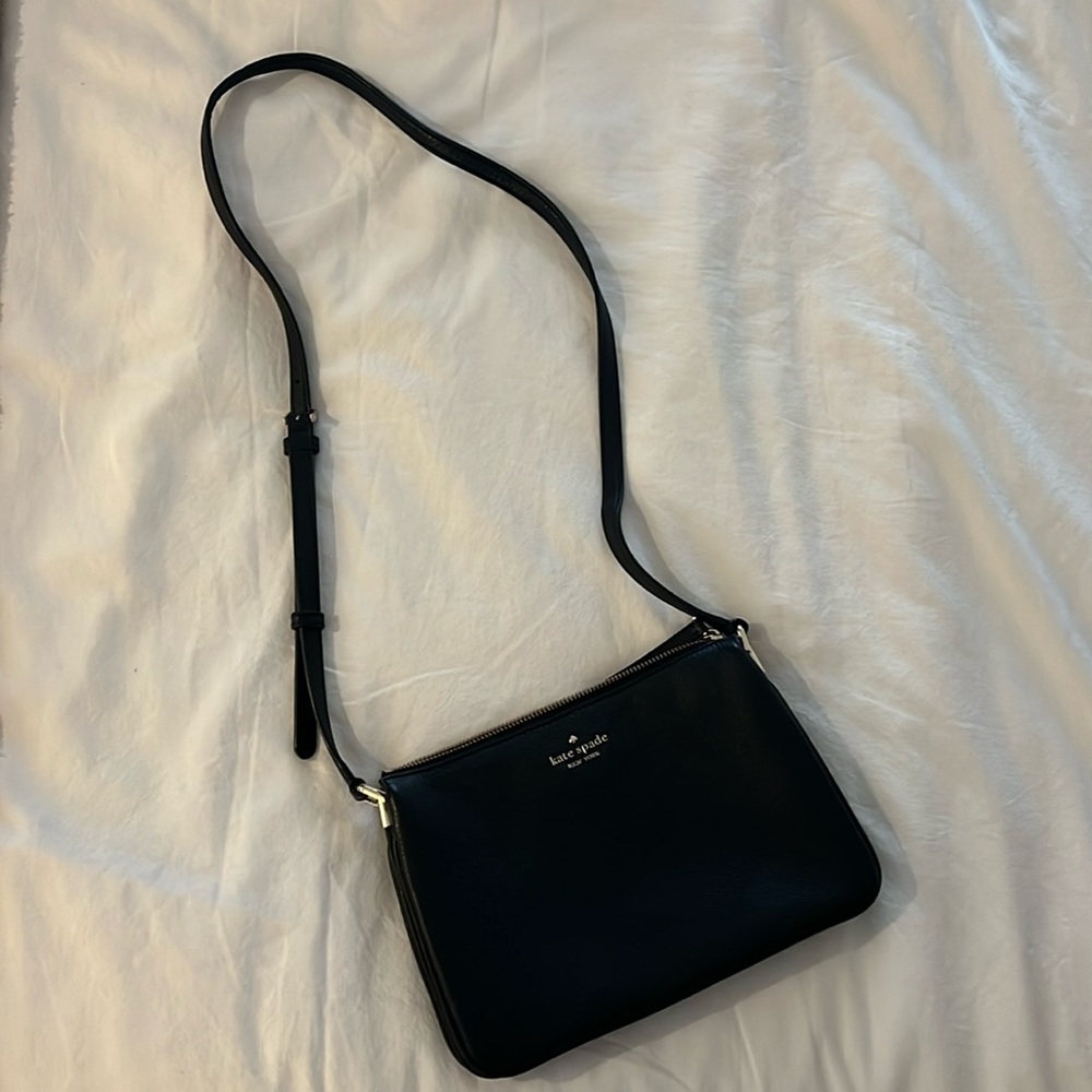 Black leather Kate Spade crossbody